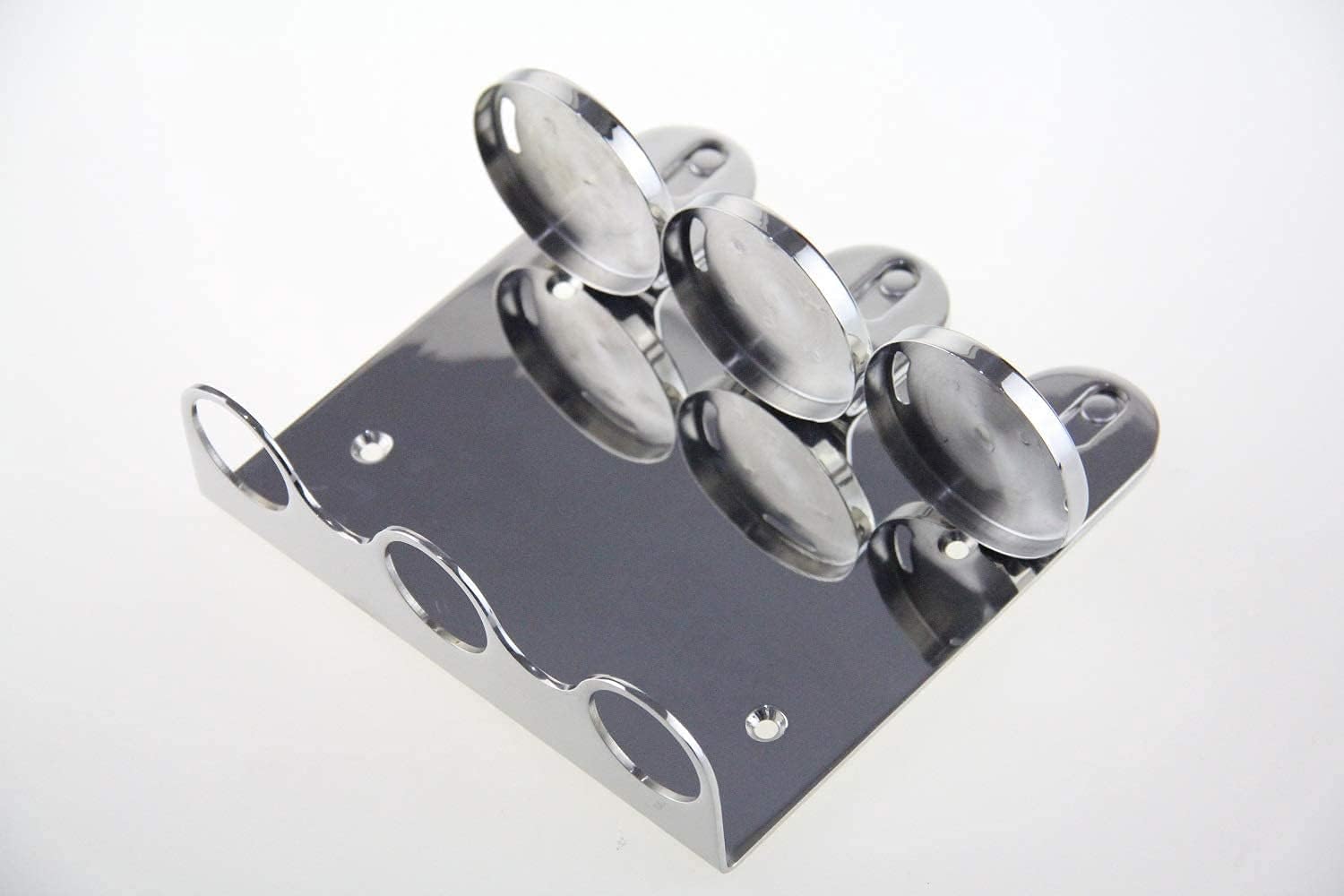 Detalle 2 de Wall Mount 300ml Triple Dispenser Chrome Holder for Sea Kelp Bottles