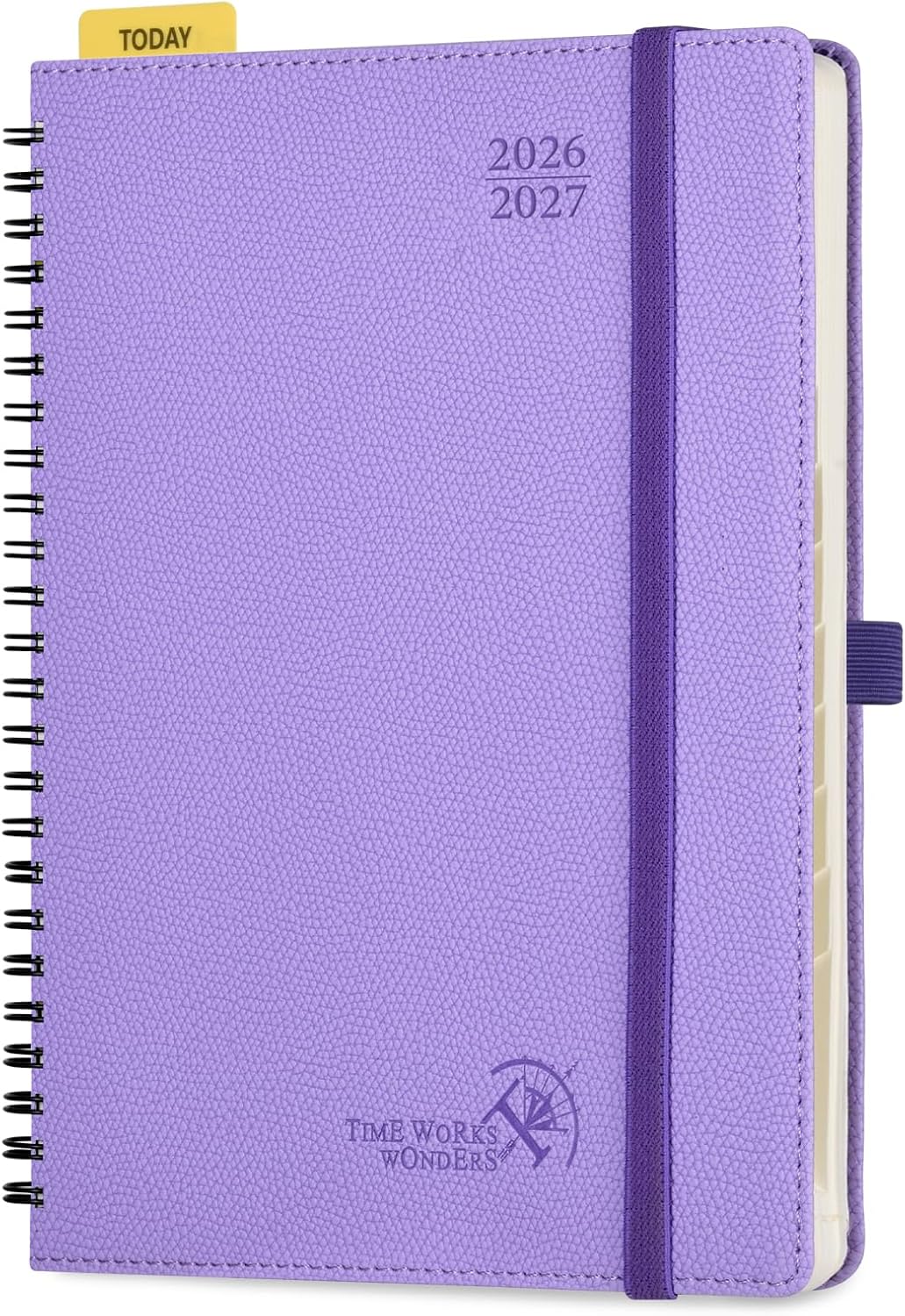 Detalle de POPRUN Weekly Planner 2026-2027, 8.5" x 10.5", Hourly Layout, Lavender