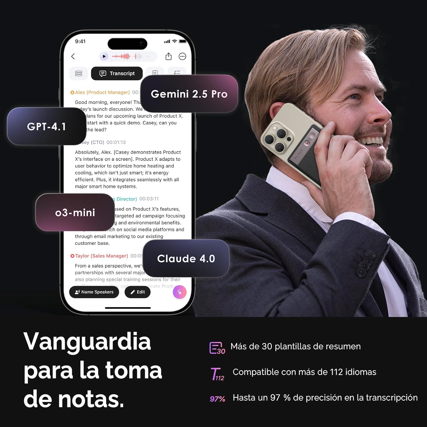 Thumbnail 2 de PLAUD Note IA Grabadora de Voz 🎙️ con Transcripción Multilenguaje