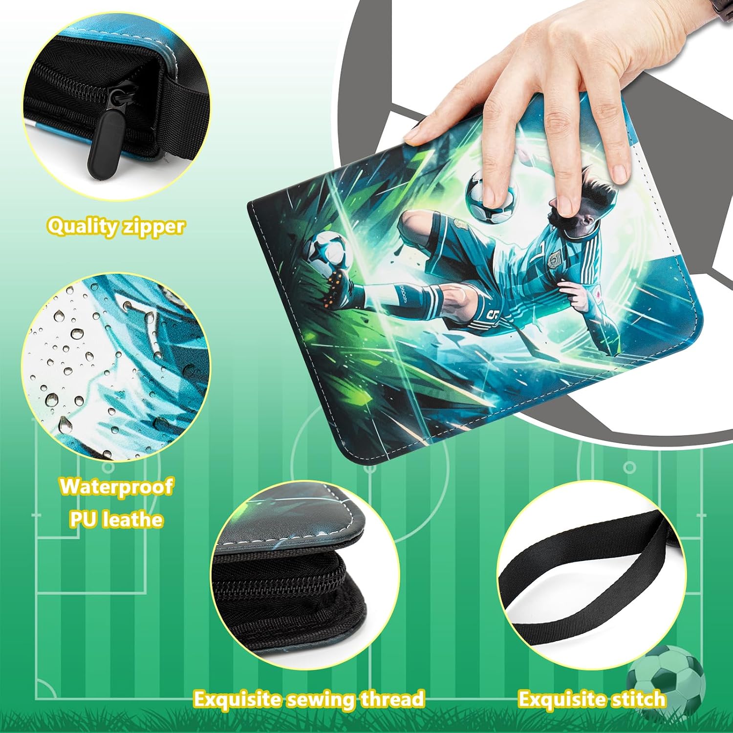Thumbnail 3 de TAOPE Football Card Album: 400-pocket Binder with 50 Pages, PU Leather, 3‑Ring Compact Card Holder