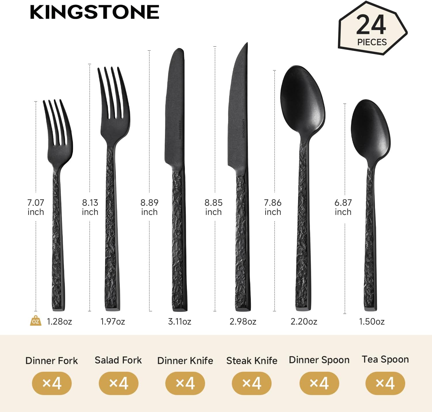 Thumbnail 1 de Silverware Set, 18/10 Stainless Steel