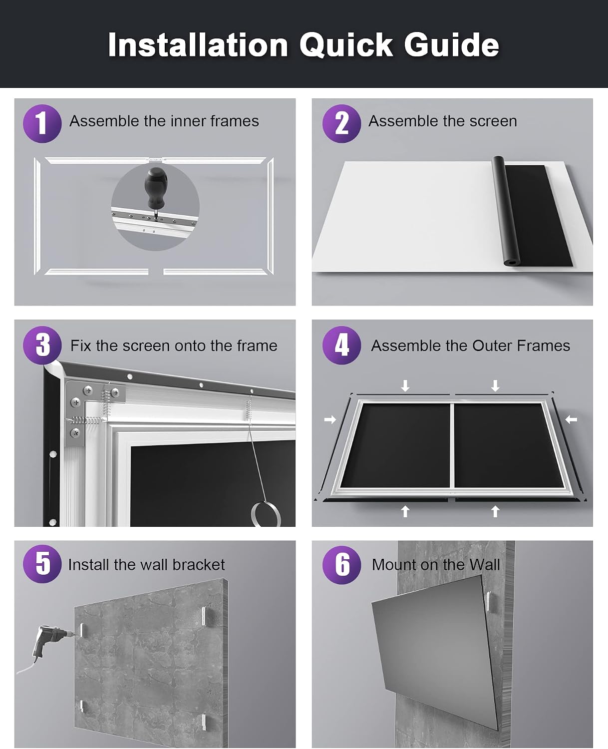 Thumbnail 6 de AWOL VISION 100 inch Fixed Frame Projector Screen