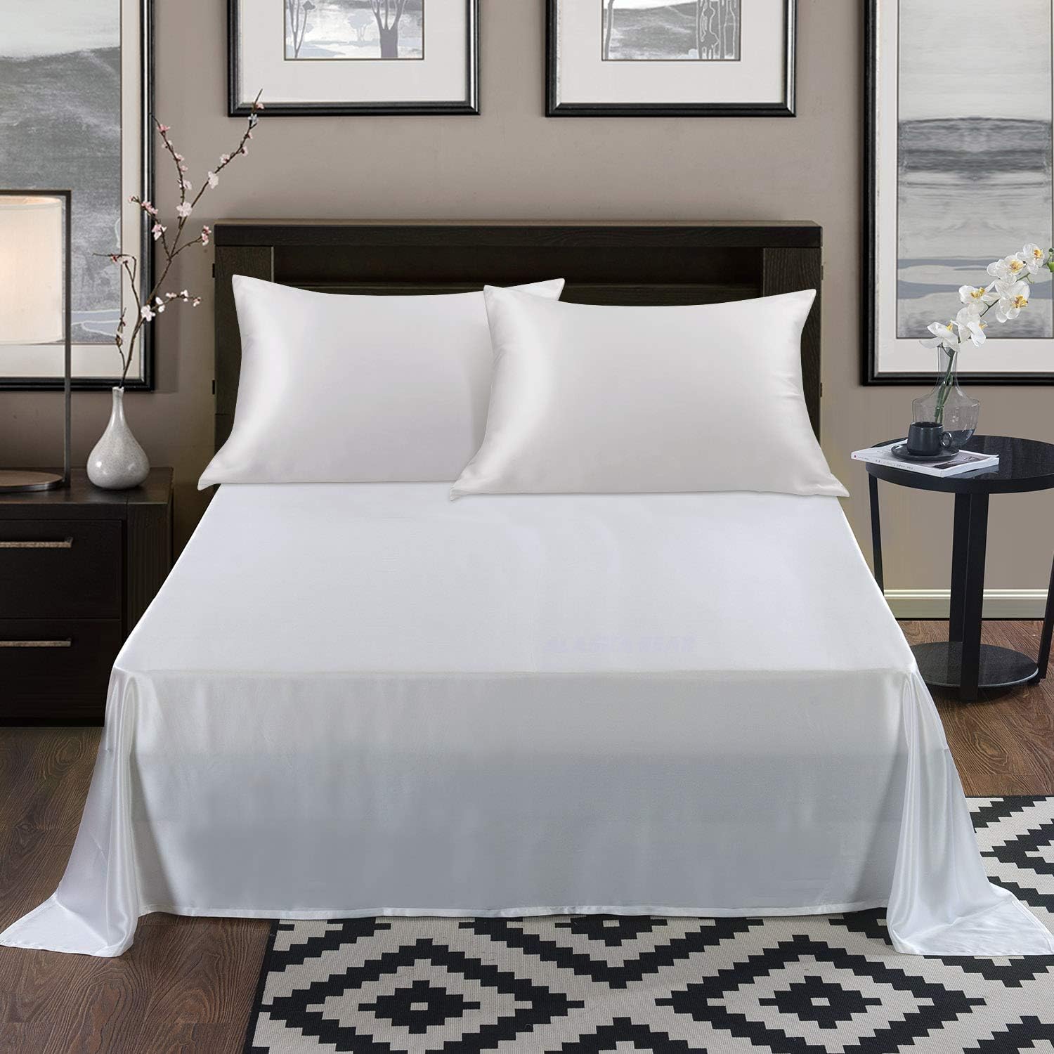 Thumbnail 4 de ALASKA BEAR 100% Mulberry Silk Pillowcase (Standard, 50x75cm) – Hypoallergenic Ivory White