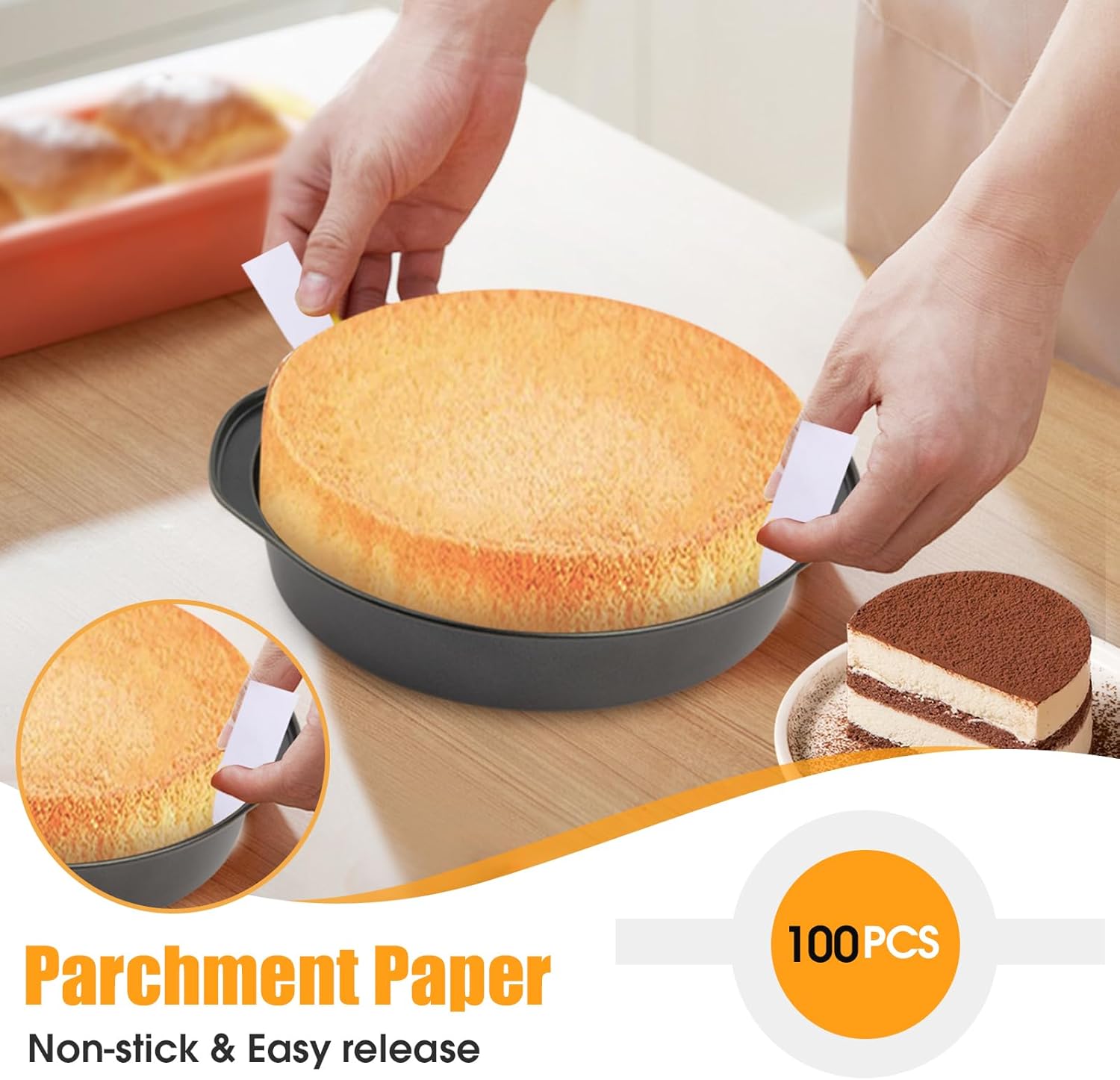 Thumbnail 2 de tutikuki 8" Round Cake Pan 3pcs 🎂