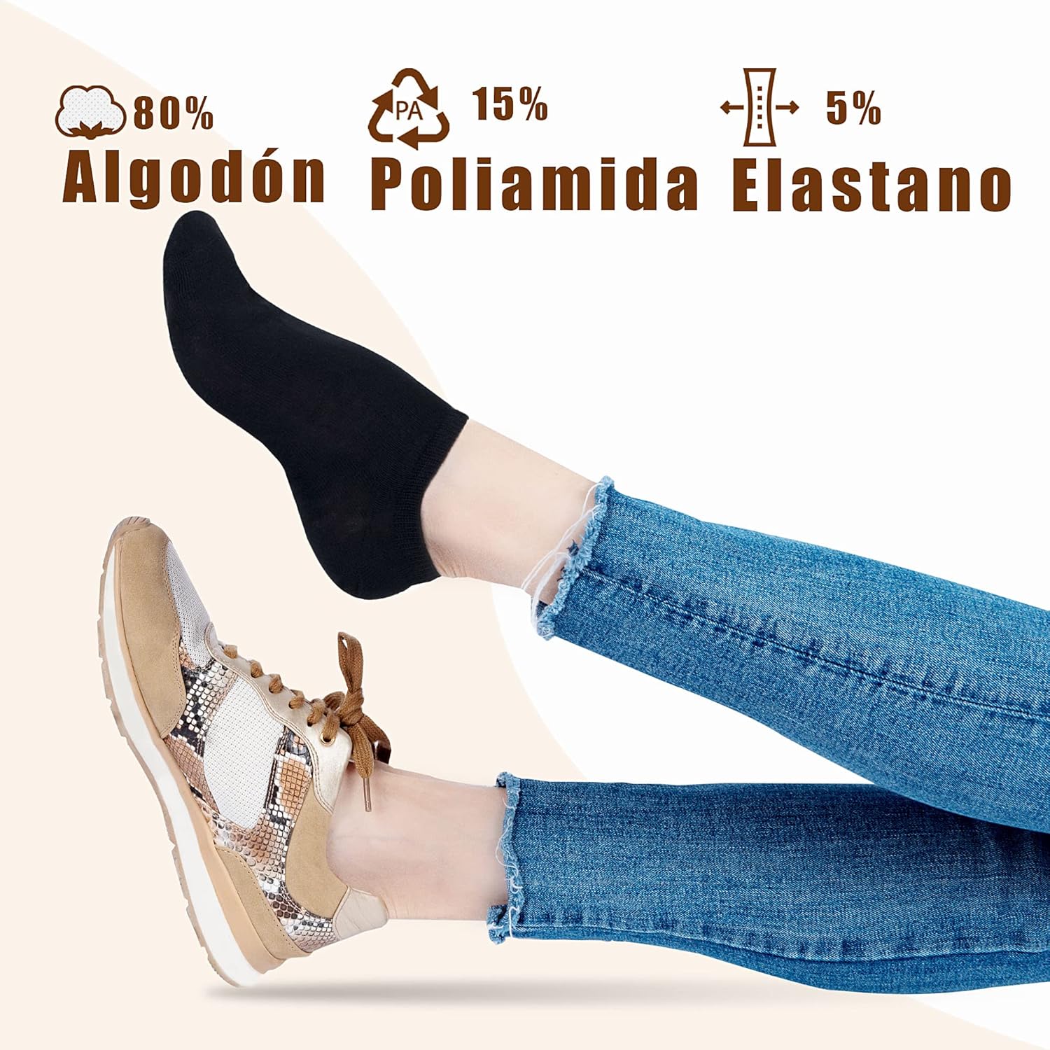 Thumbnail 3 de POPYS 9 Pares calcetines tobilleros 200 hilos