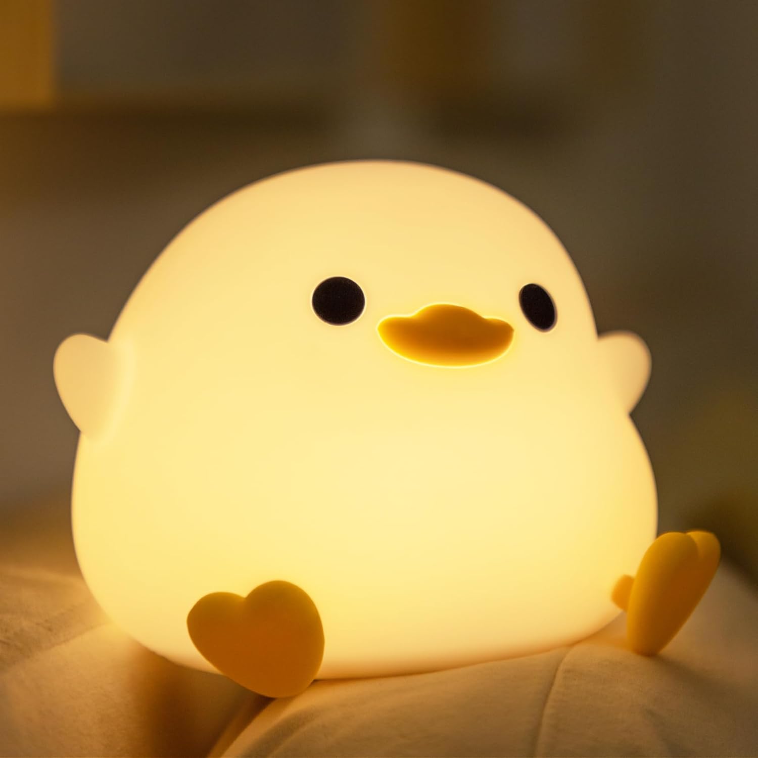 Detalle de YuanDian Dodo Duck LED Nachtlicht – wiederaufladbare Silikon-Entenlampe mit Touch-Sensor