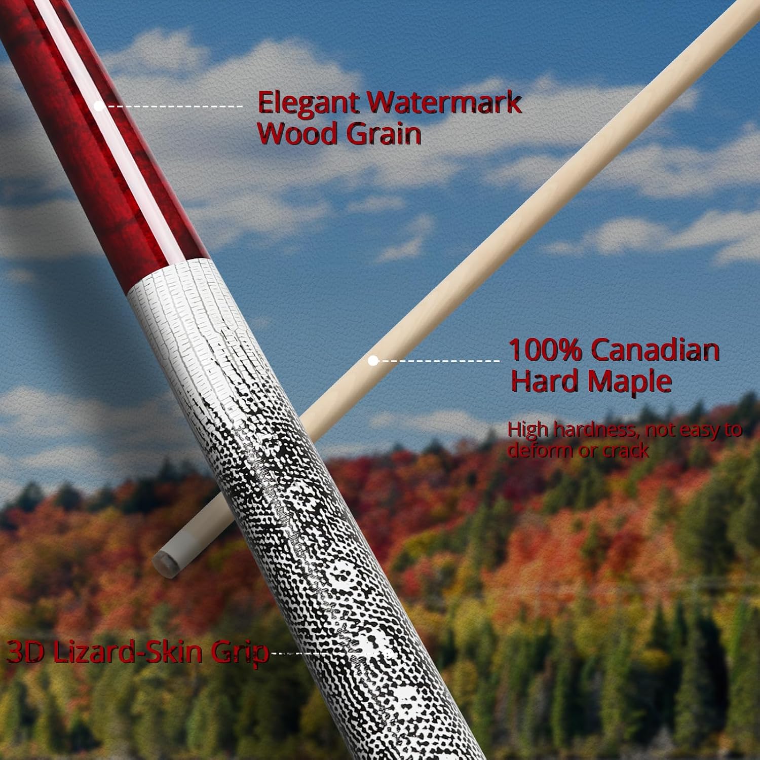 Thumbnail 2 de Kmise pool cue in hard maple