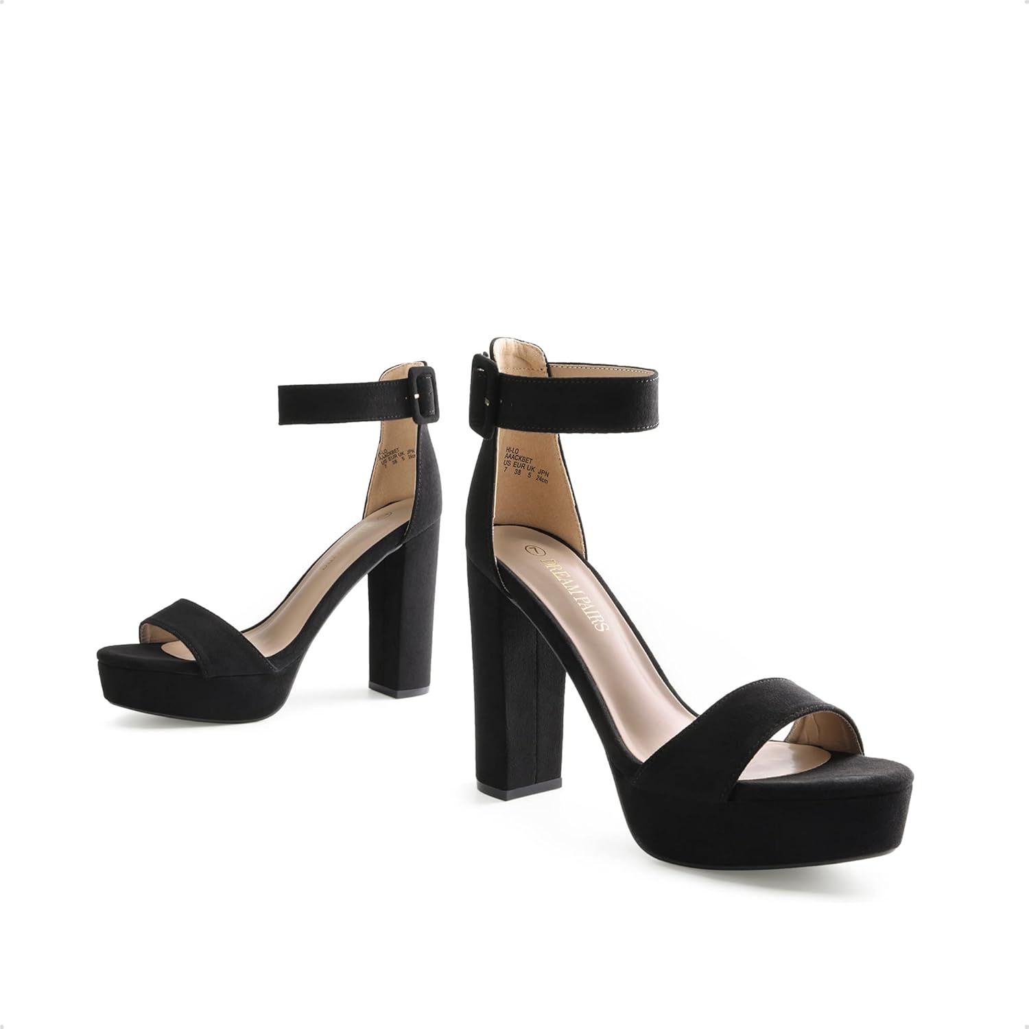 Thumbnail 4 de DREAM PAIRS Women's Platform Heel Sandals review: Open Toe, Ankle Strap, 12.7 cm Heel