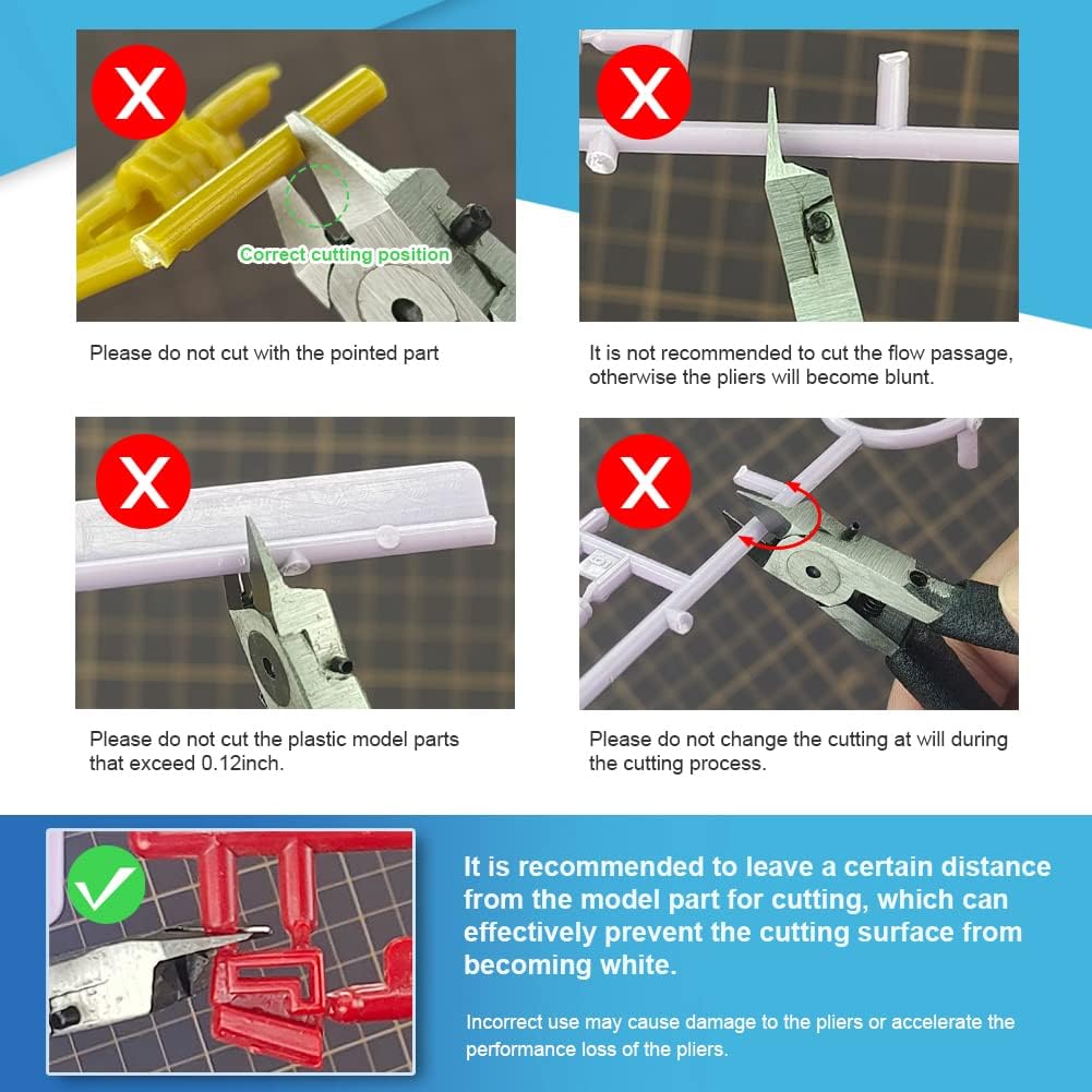 Thumbnail 6 de stedi stedi 5-inch Model Nippers à lame unique ultra-fine (boîtier de lame inclus) pour réparation et montage de maquettes plastiques