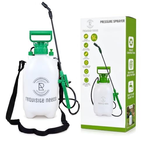 Imagen de REQUISITE NEEDS Pump Action 5L Garden Sprayer with Adjustable Nozzle, 1.3m Hose and Shoulder Strap en OfertitasTOP
