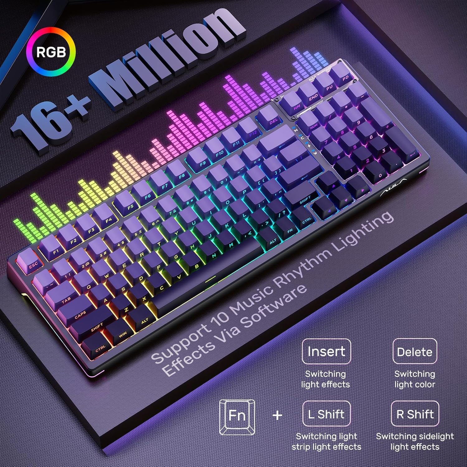 Thumbnail 5 de AULA F99S Mechanical Keyboard 99 Keys ⌨