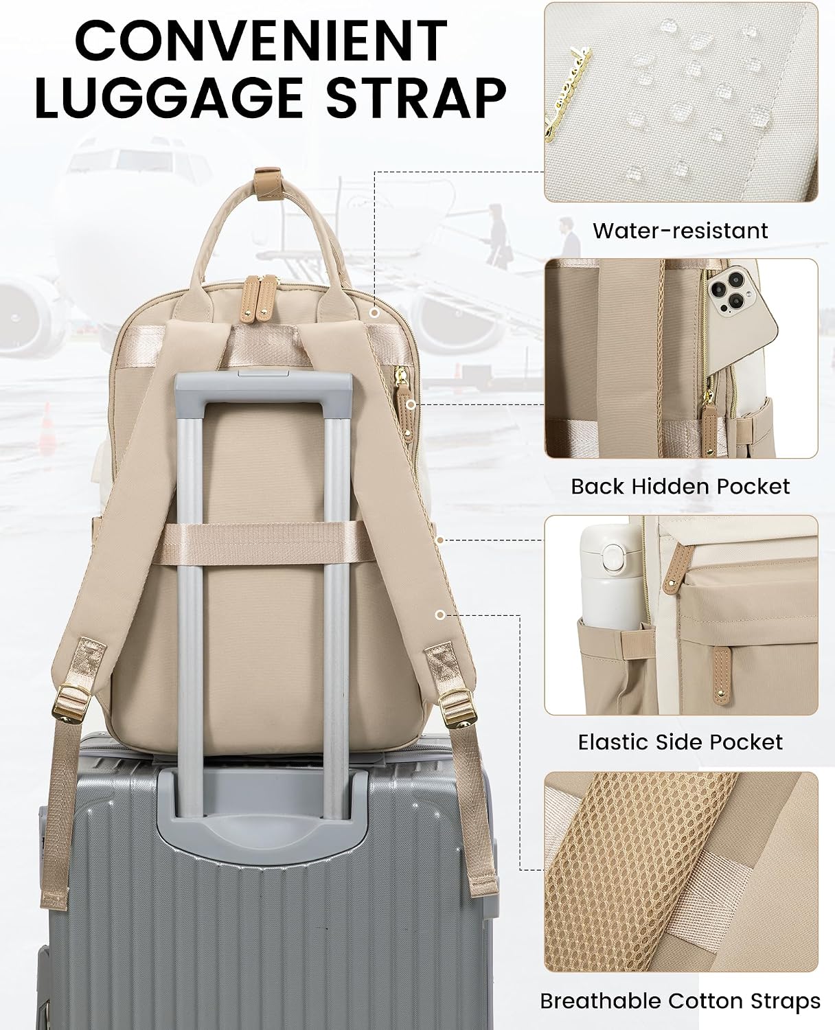 Thumbnail 4 de LOVEVOOK 15.6 Inch laptop backpack with USB port