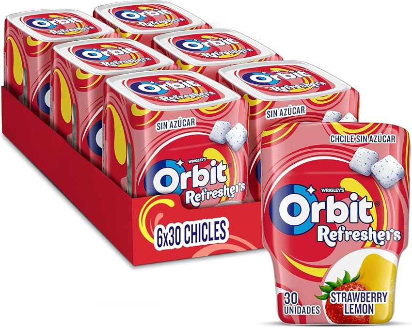 Orbit Fruity Refreshers Chicles Sin Azúcar en Bote 🍬 (6x30)