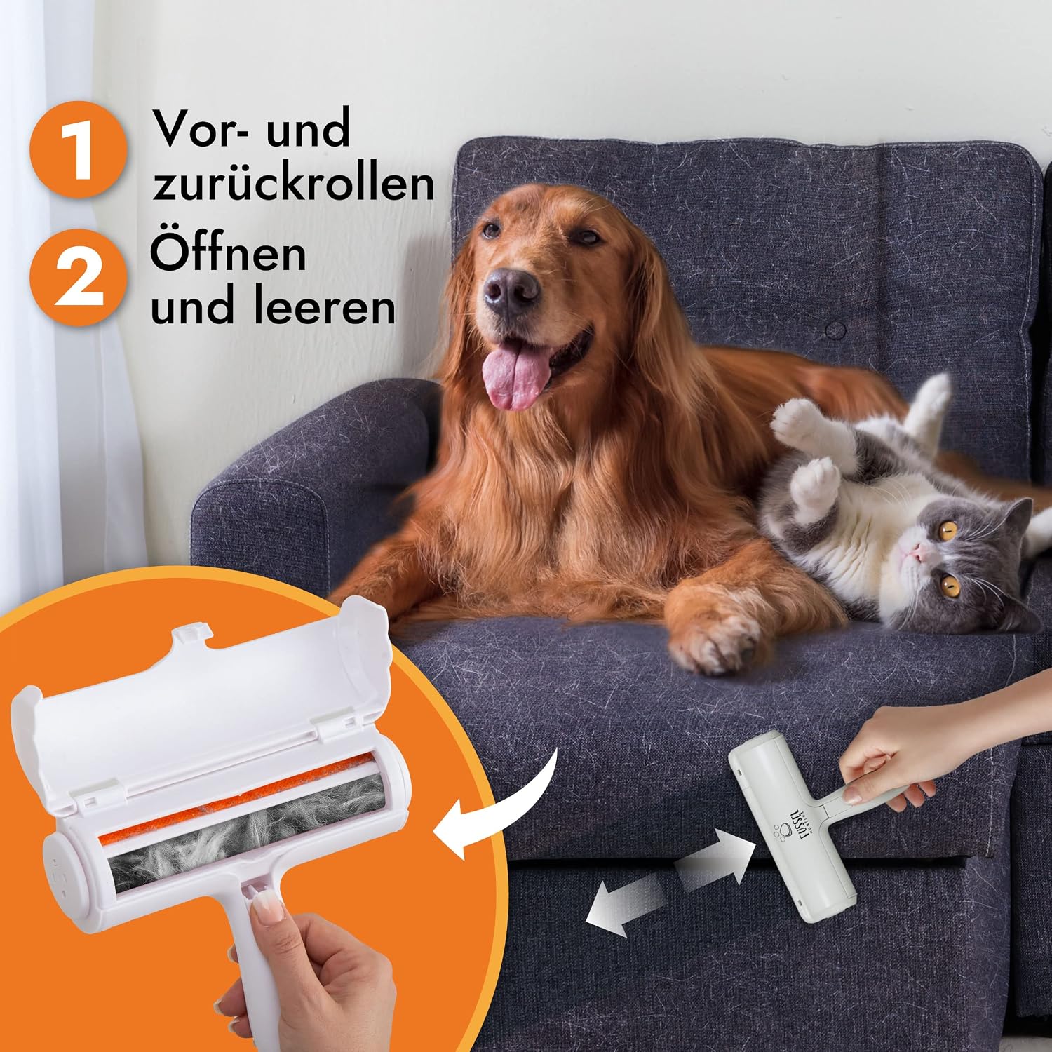 Detalle 1 de FusselMonster Tierhaarentferner mit Sammelkammer