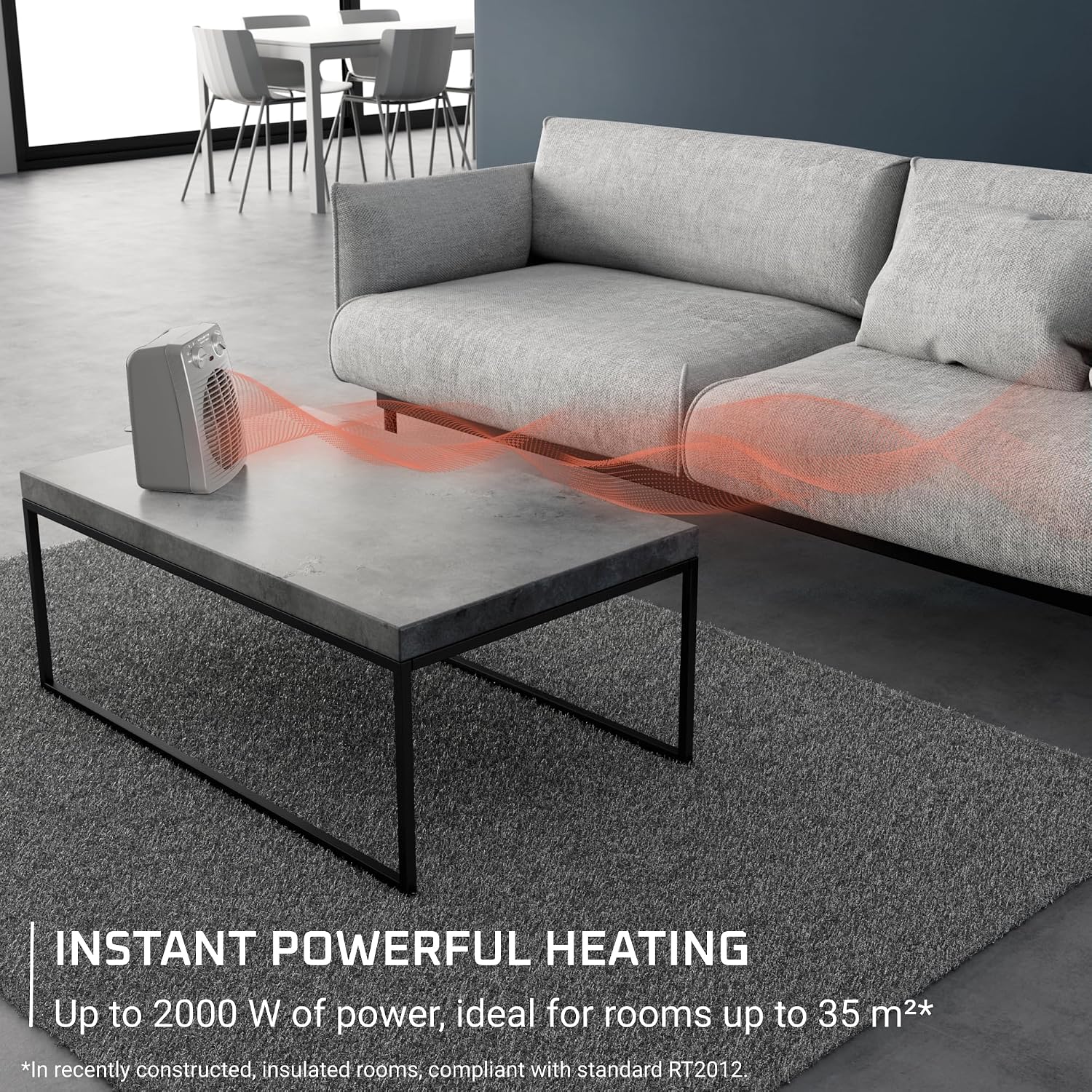 Detalle de Rowenta SO2212F0 Compact Power ventilatorkachel, 2 standen, 2000 W