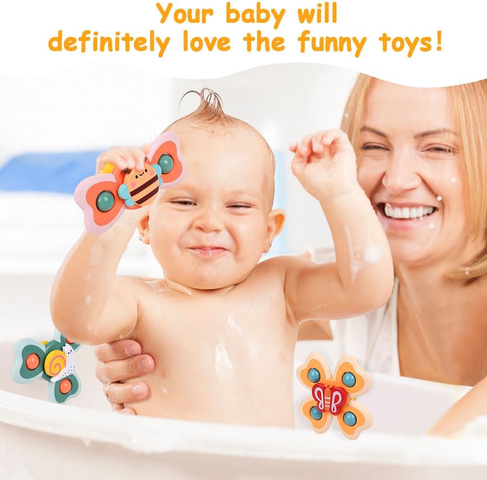 Thumbnail 6 de Ainiv 3PCS Suction Cup Spinner Toy – Baby Sensory Spinners for 1+ Year, High Chair & Travel