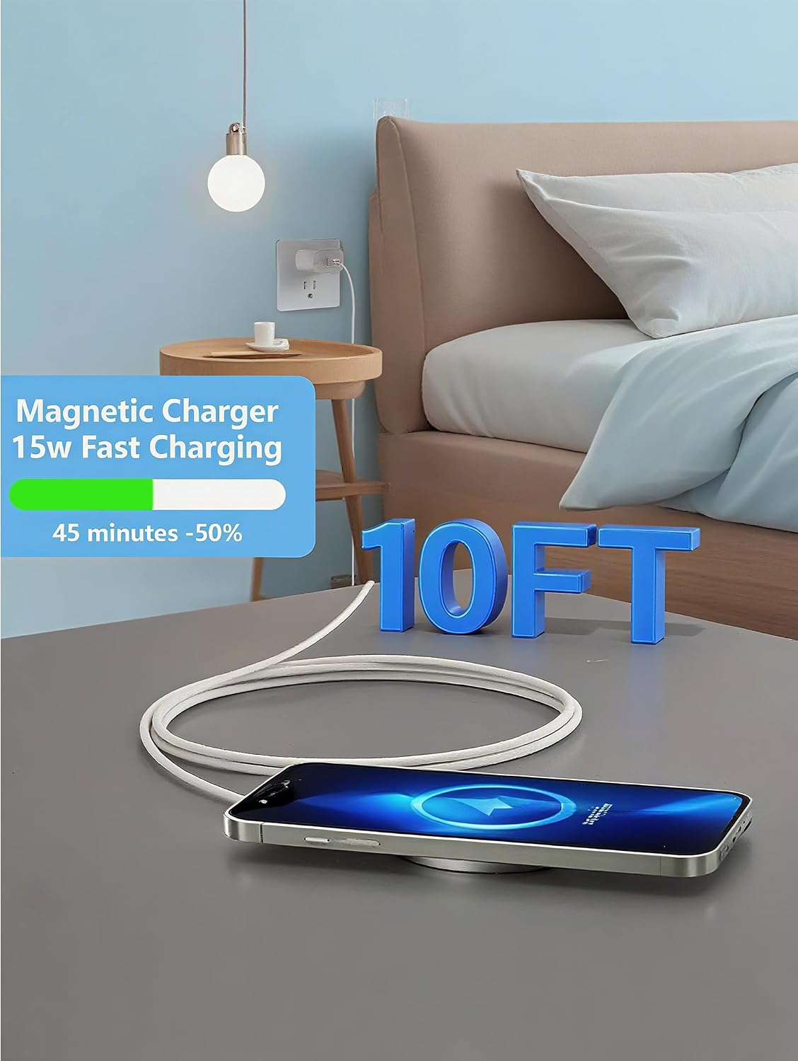 Detalle de Magnetic Wireless Charger for iPhone Fast Charging 2Set