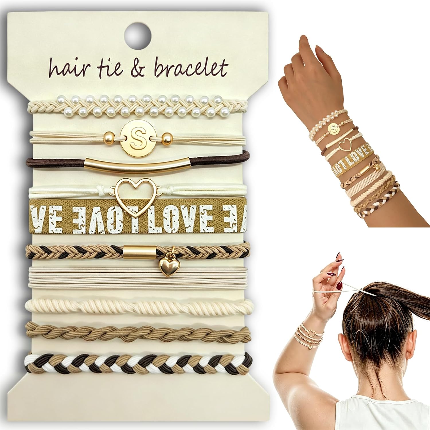 Detalle de STAUKOK Hair Tie Set, 10 Pieces