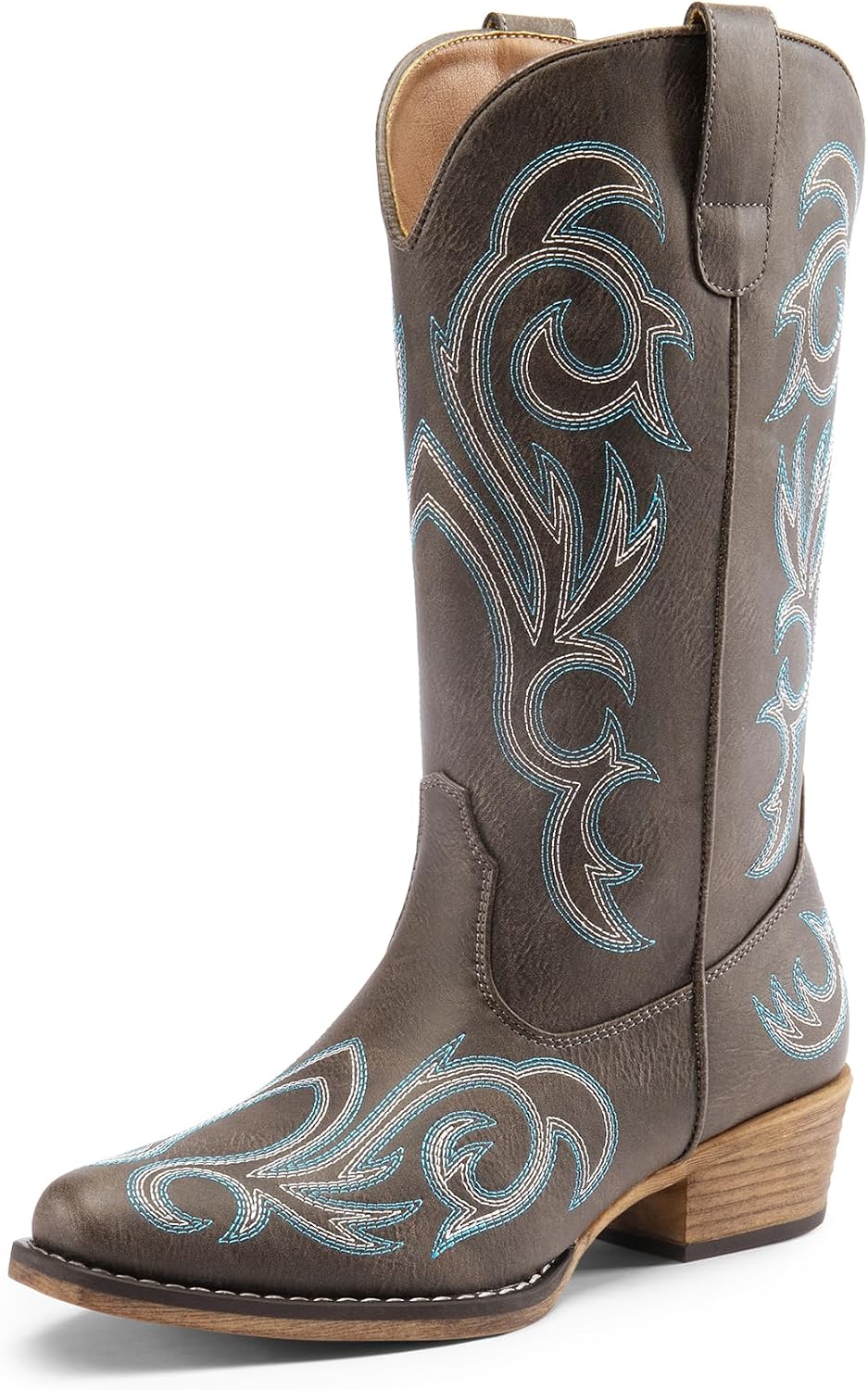 Detalle de DREAM PAIRS Women's Mid-Calf Cowboy Boots