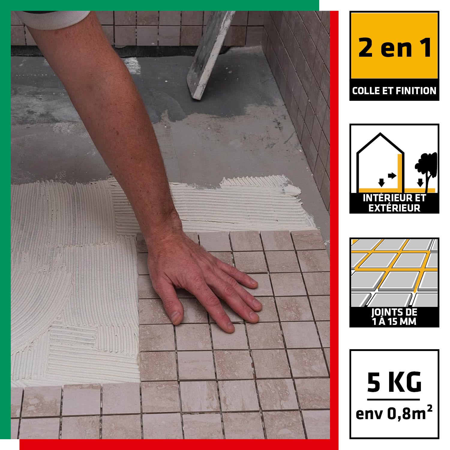 Thumbnail 1 de Parexlanko Colle & Joint Spécial Douche à l'Italienne et Piscine – 5 kg, blanc