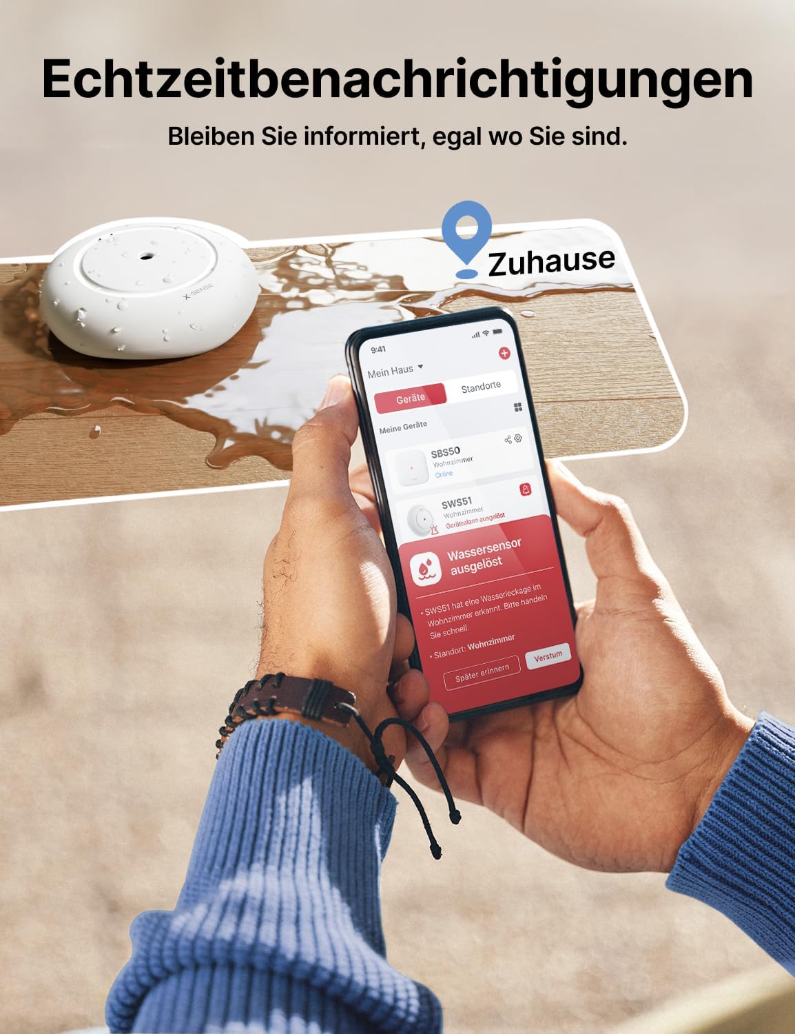 Detalle 2 de X-Sense SWS55 Smart Wassermelder 110 dB đ