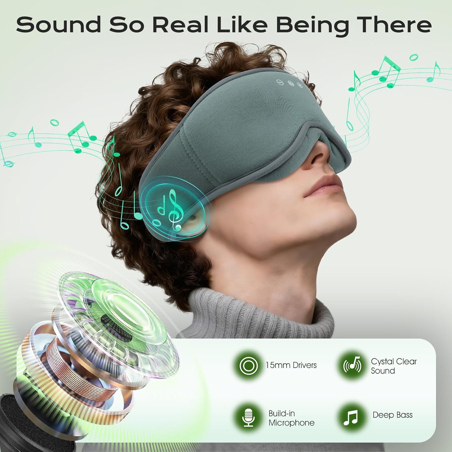Thumbnail 4 de MUSICOZY Sleep Mask Headphones 16H