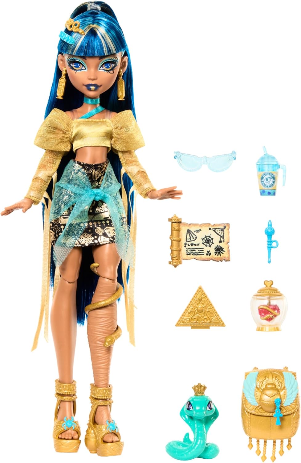 Thumbnail 3 de Monster High Cleo de Nile, Muñeca Momia con Cobra 🐍