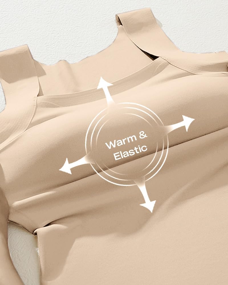 Detalle 2 de CHICME Womens U Neck Shapewear with Built-in Bra Tank Top