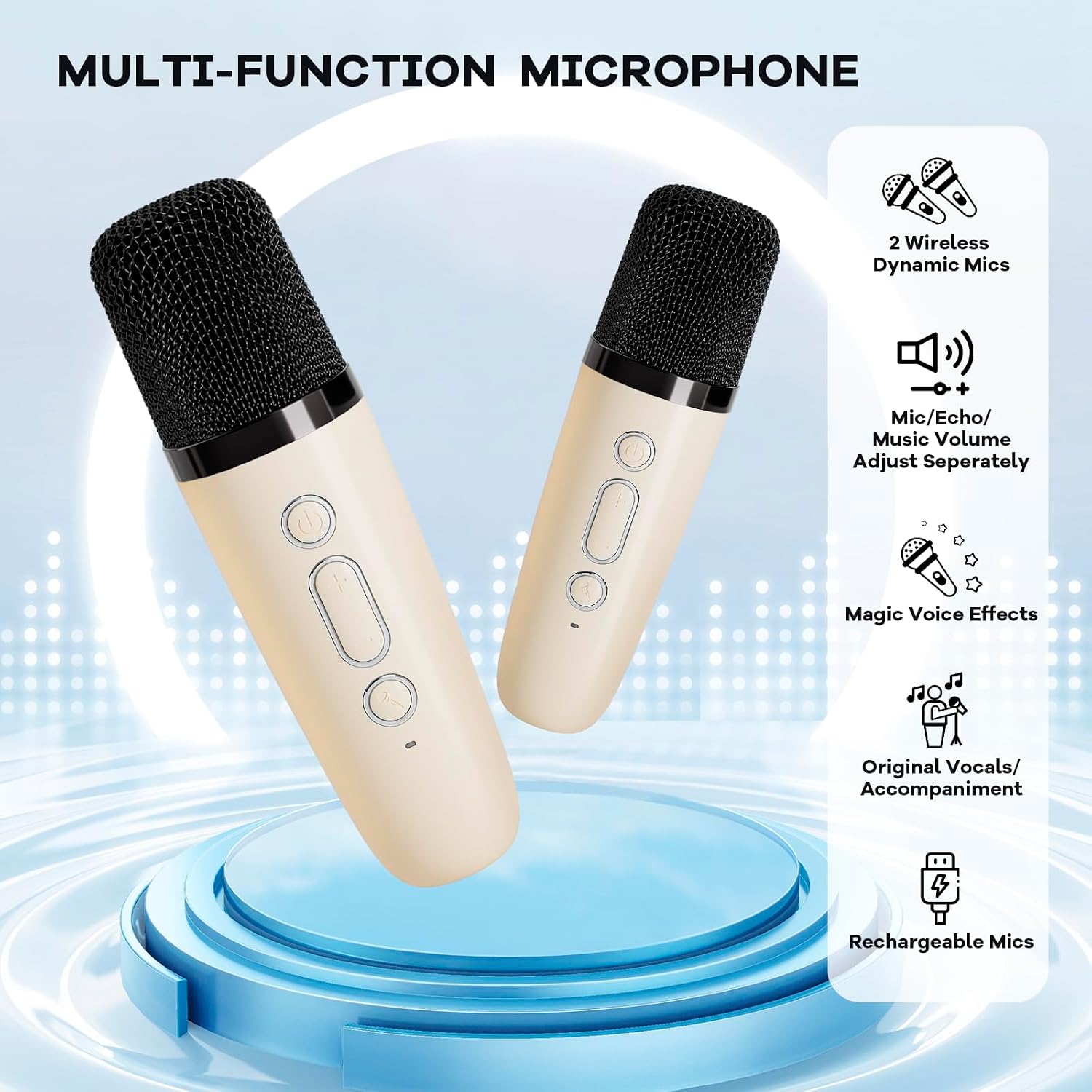 Thumbnail 2 de YLL Mini Karaoke Machine 2 Wireless Mic