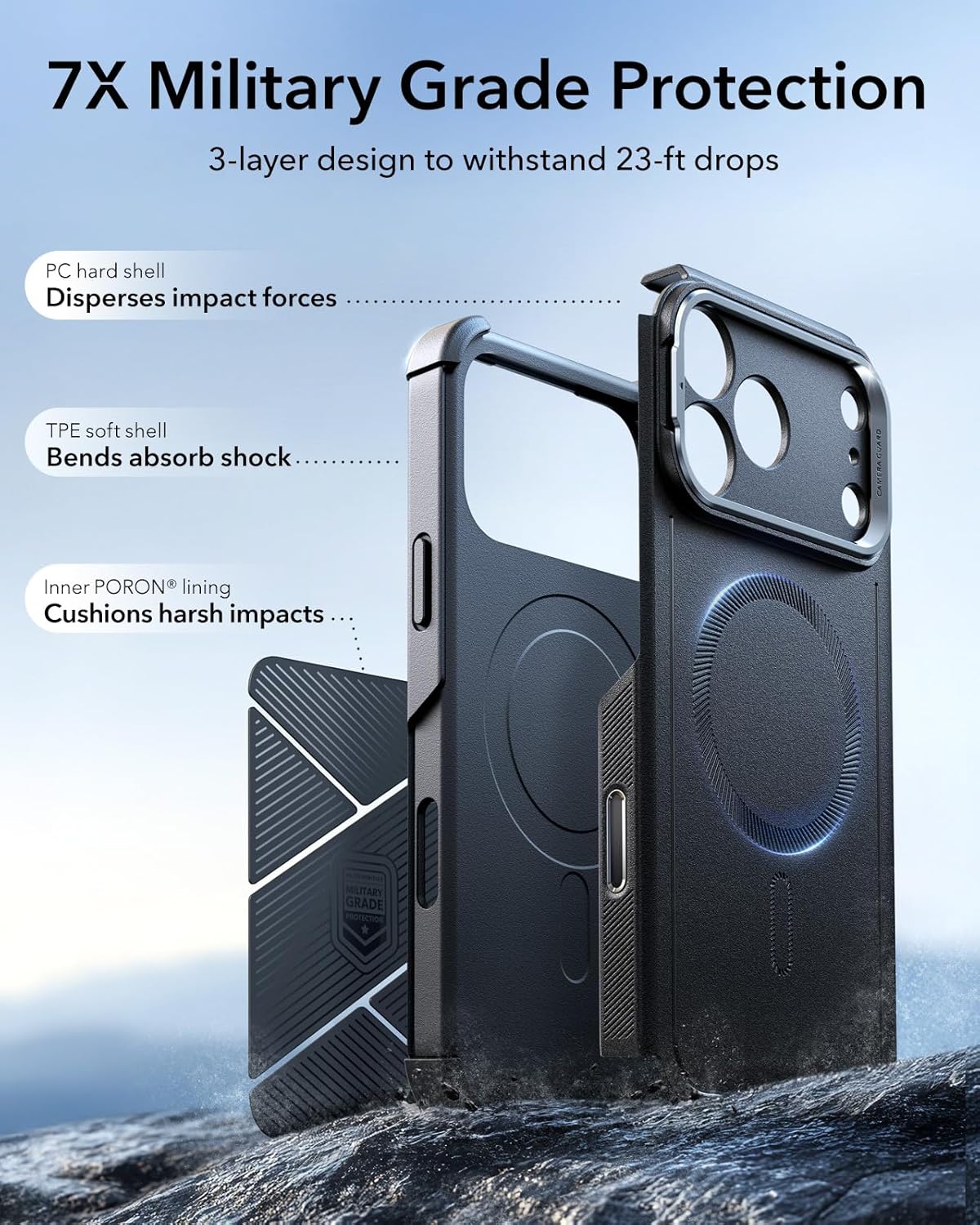 Thumbnail 3 de ESR iPhone 17 Pro Max Case with 7X Drop Protection