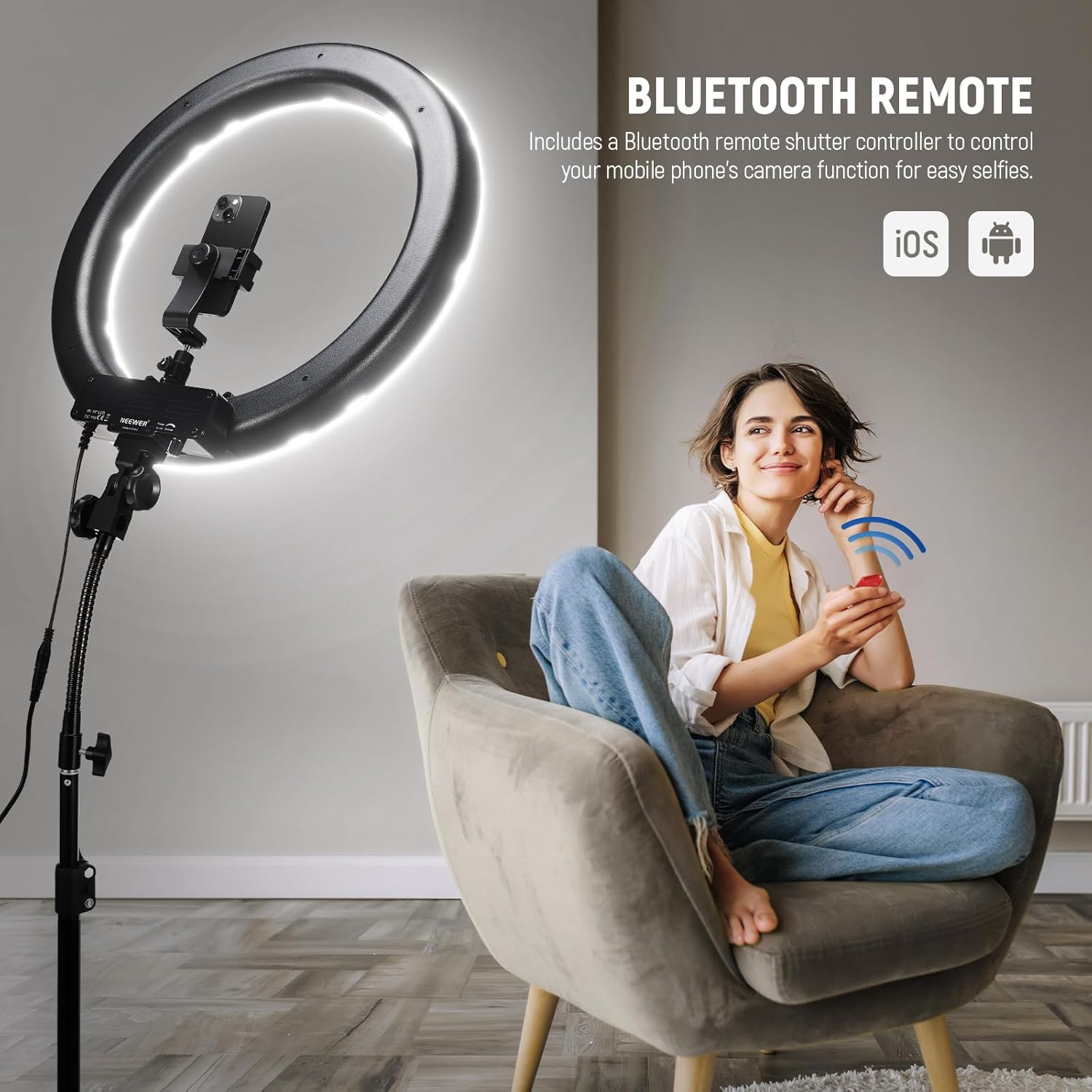 Thumbnail 4 de NEEWER Ring Light Kit 45cm 55W