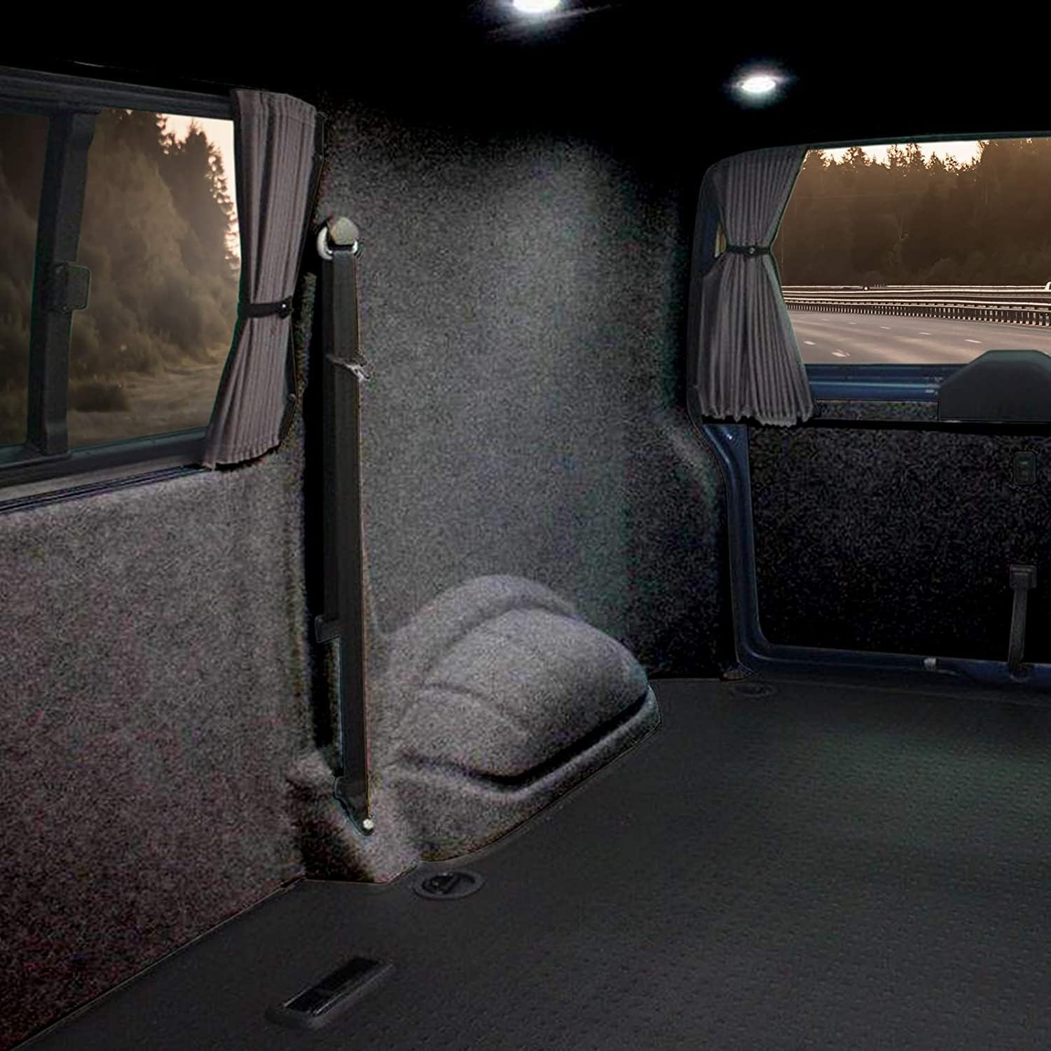 Detalle de KARAT Filzstoff – Bastelfilz, Bespannstoff Kfz Filzstoff, 200 x 150 cm, Schwarz