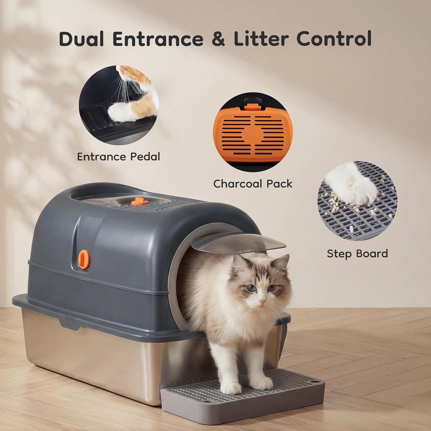 Thumbnail 2 de Aidoly Cat Litter Box, 30L