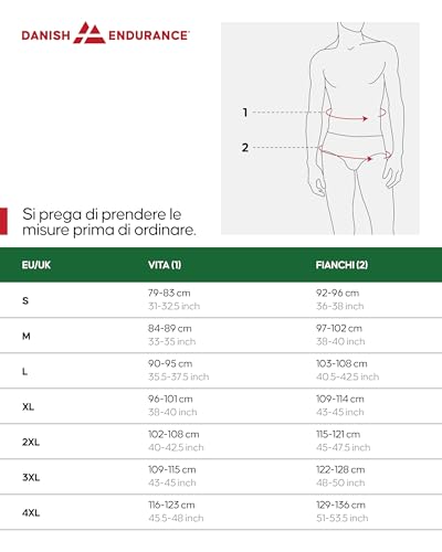 Detalle de DANISH ENDURANCE Boxer Uomo Americani Blu Misto/Strisce – 4 o 6 Paia, Taglia XL