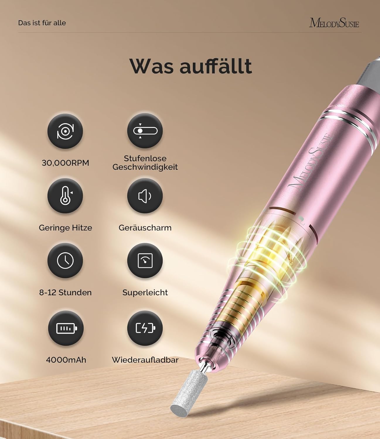 Thumbnail 2 de MelodySusie SC300F Nagelfräser 30000 U/min 💅