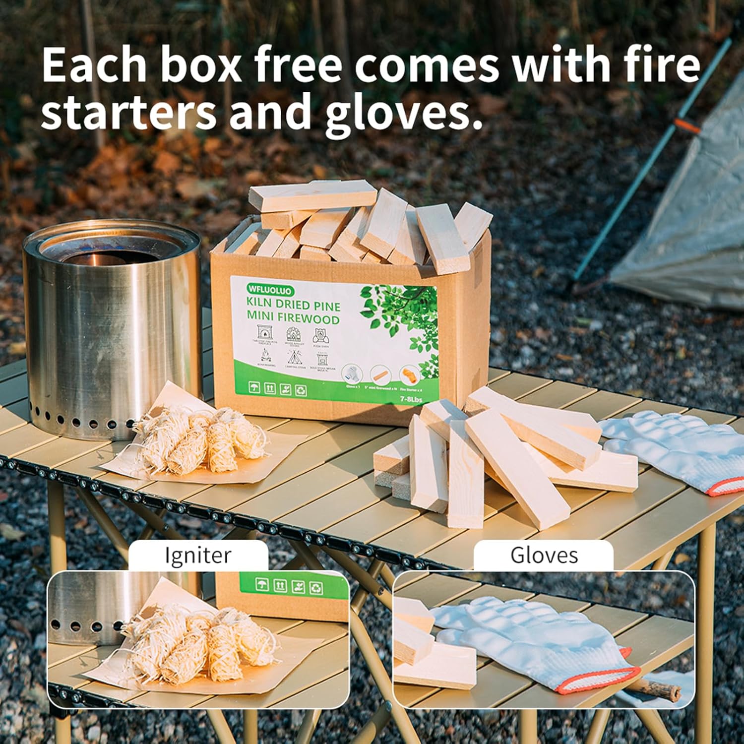 Detalle 2 de WFLUOLUO Mini Firewood 5" for Solo Stove