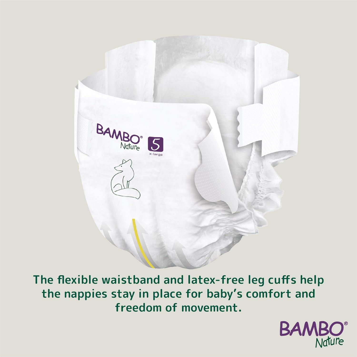 Detalle de Bambo Nature Premium Eco Nappies Size 5 (27-40lb/12-18kg) – 132 Pack, Eco-Labelled