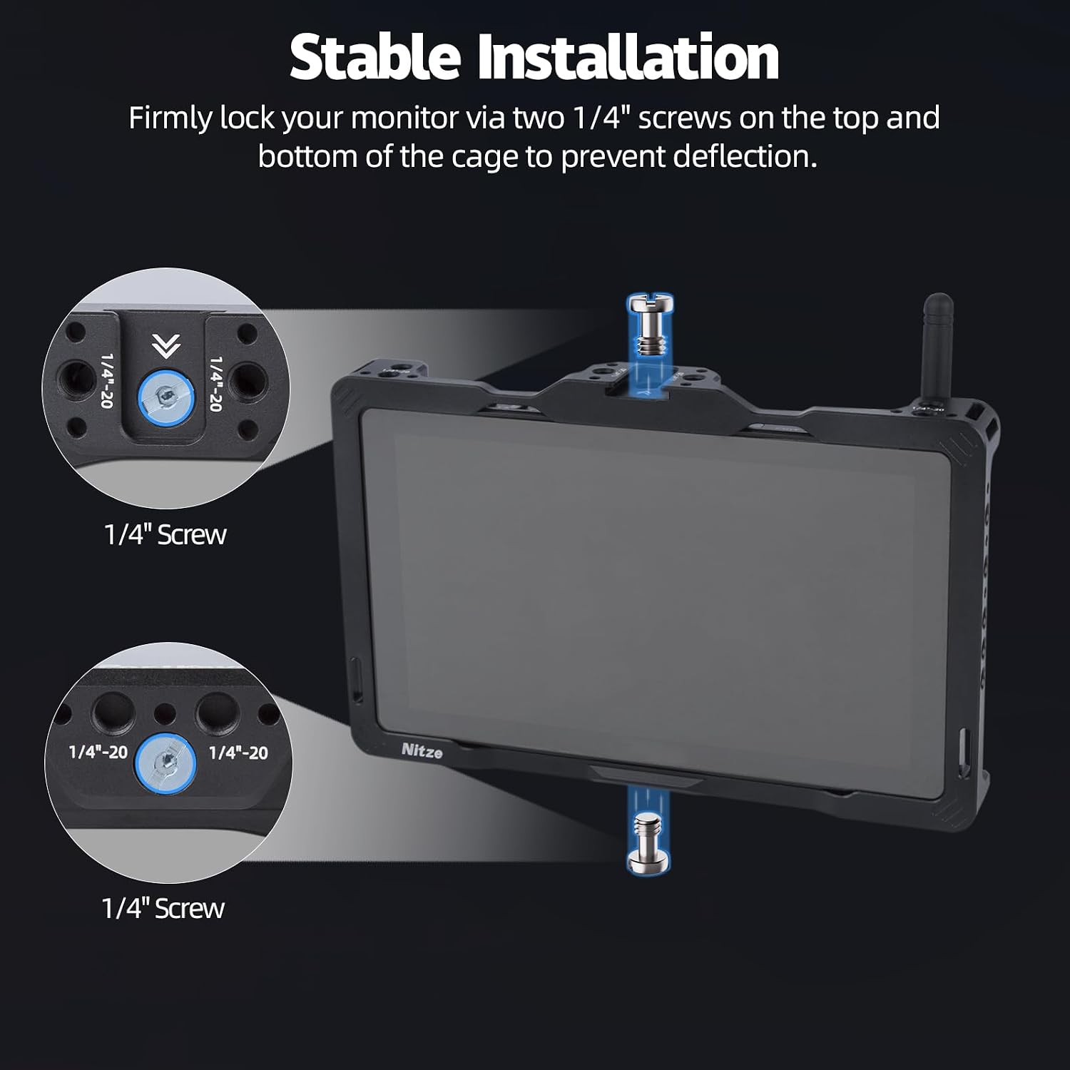 Detalle 2 de Nitze JT-I04B Monitorkäfig für PortKeys BM7 II DS