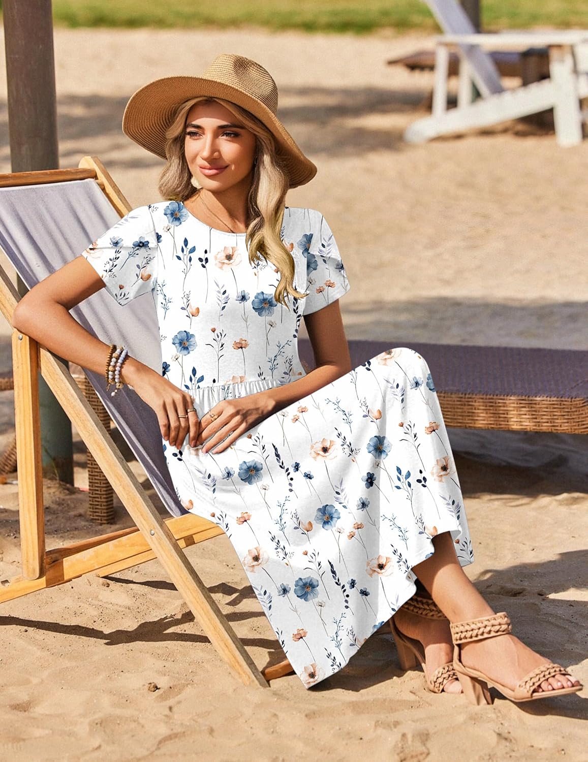 Thumbnail 3 de Zeagoo Summer Dresses for Women 2026 Maxi Bohemian Floral — Flowy Beach Sundress
