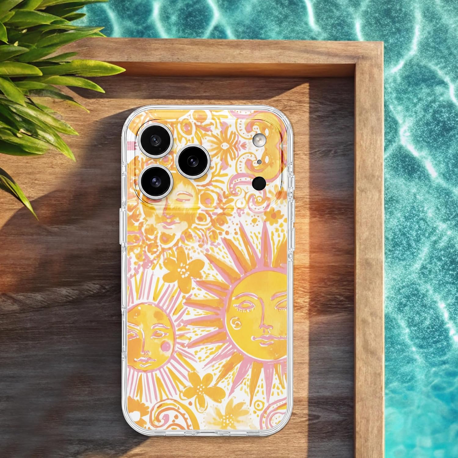 Detalle 1 de GEQCDBN iPhone 17 Pro Max Case, Yellow Sunflower TPU Cover