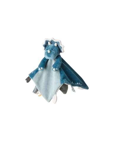 Detalle de NOUkies Doudou bébé et Enfant - Doudou Dinosaure Bleu Ops, éveil et sommeil – Marionnette neztroublant