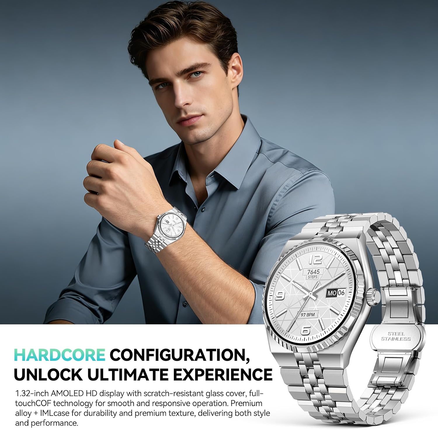 Detalle 2 de H66PRO Smartwatch with 1.32" AMOLED Display