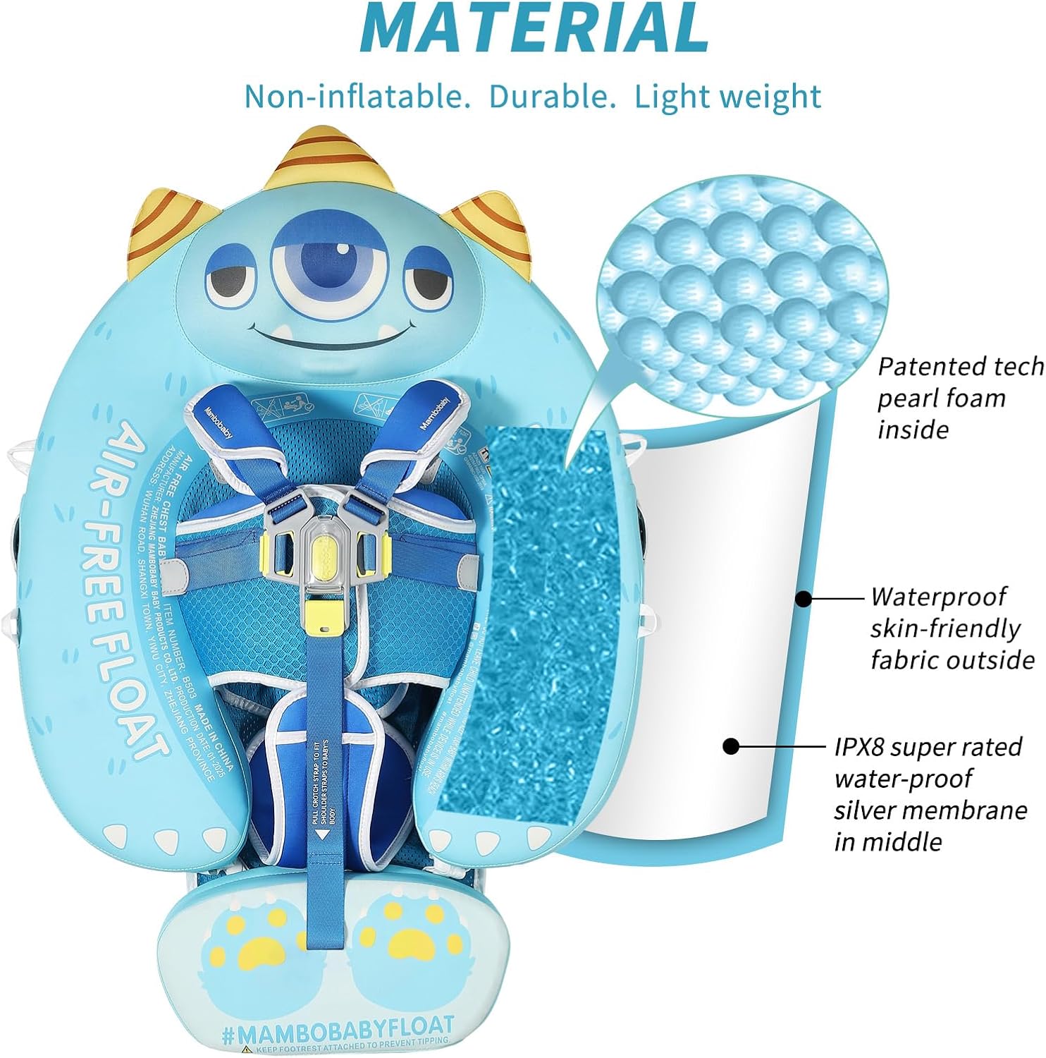 Thumbnail 1 de Mambobaby Float with Canopy: Non-Inflatable Swim Trainer for 3–24 Months