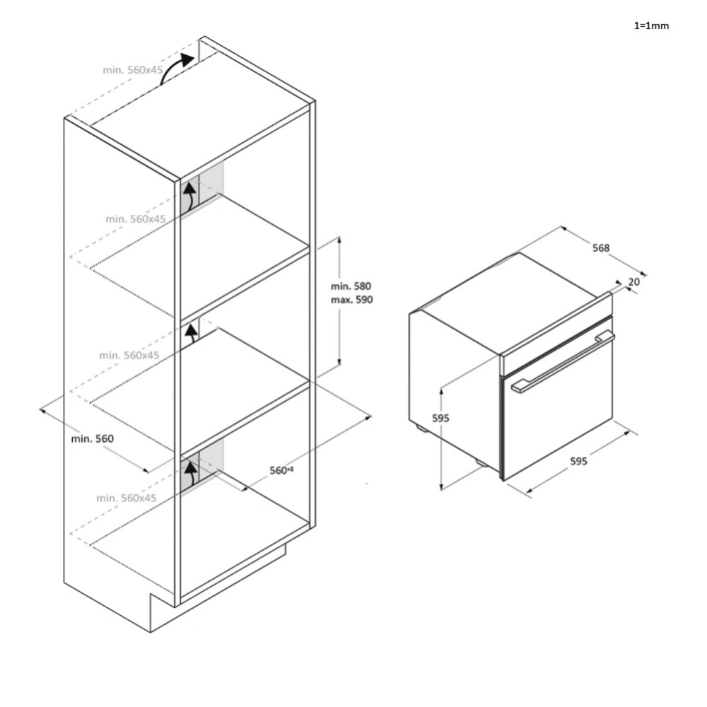 Thumbnail 1 de Haier H6 ID46G3SYTB horno multifunción 78 L