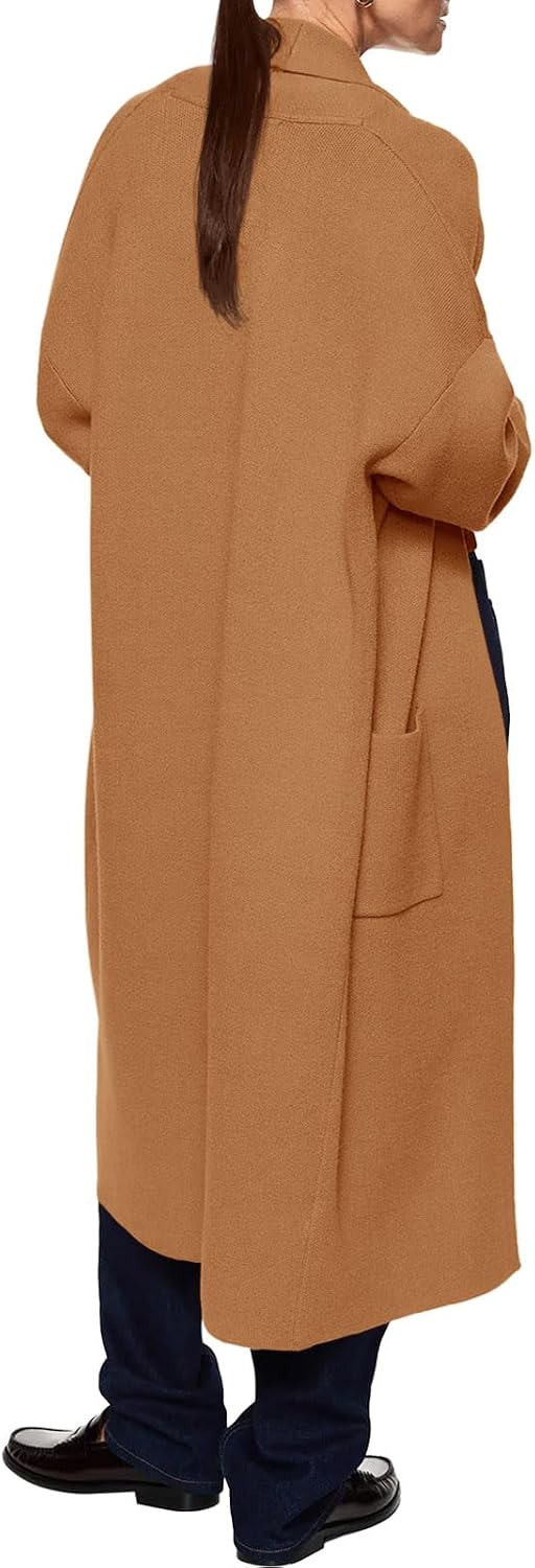 Detalle 2 de Womens Long Sleeve Maxi Cardigan Oversized Knitted Sweater Coat