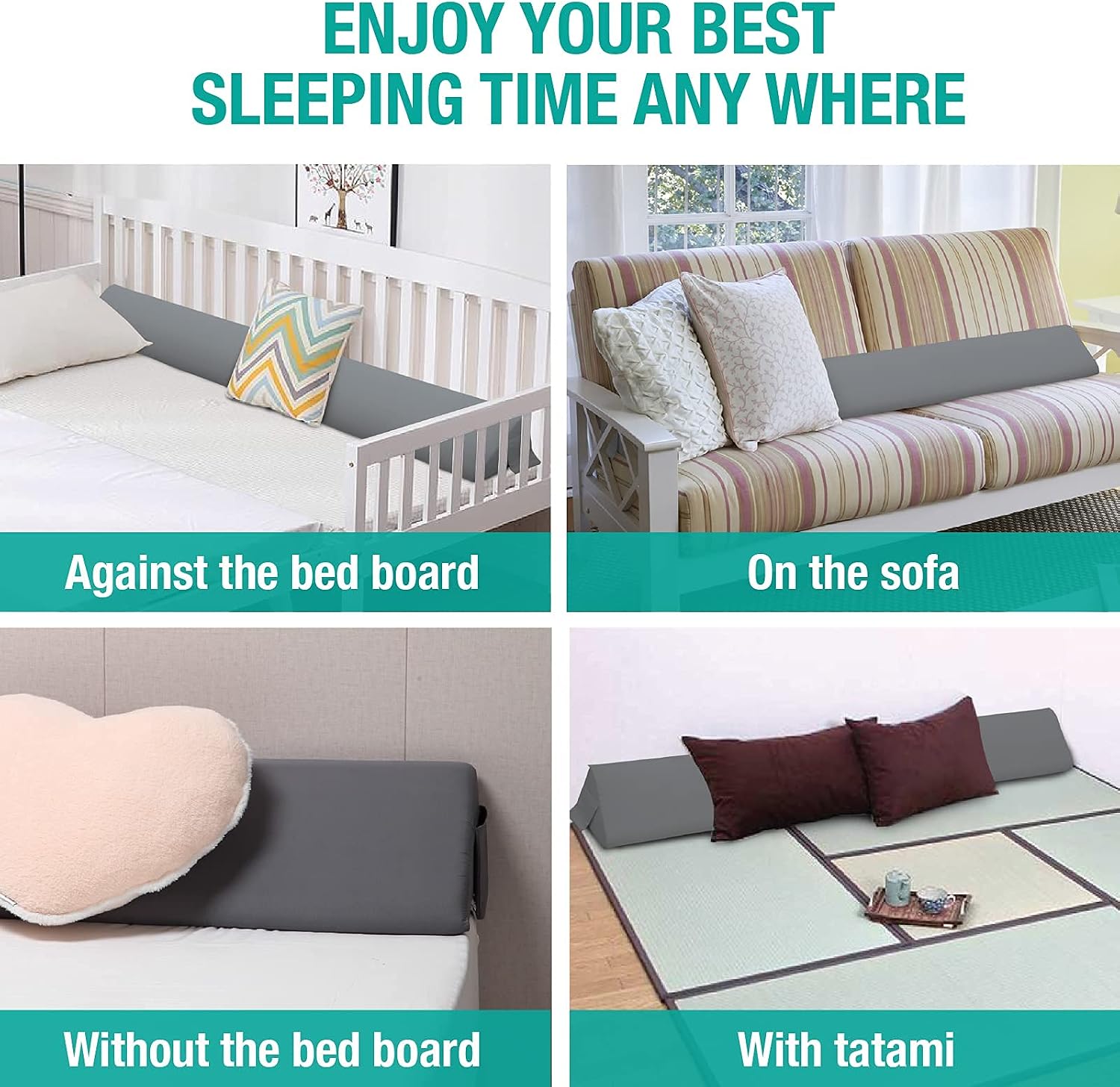 Thumbnail 3 de Vekkia King Bed Wedge Pillow 76"x10"x6"