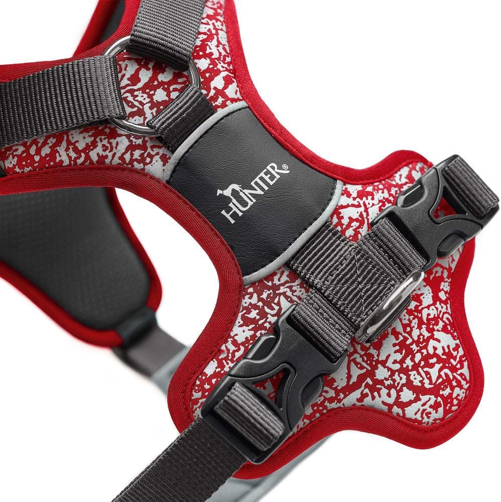 Detalle de HUNTER Geschirr Divo Reflect 72-100/L – reflektierendes Hundegeschirr in L (72–100 cm)