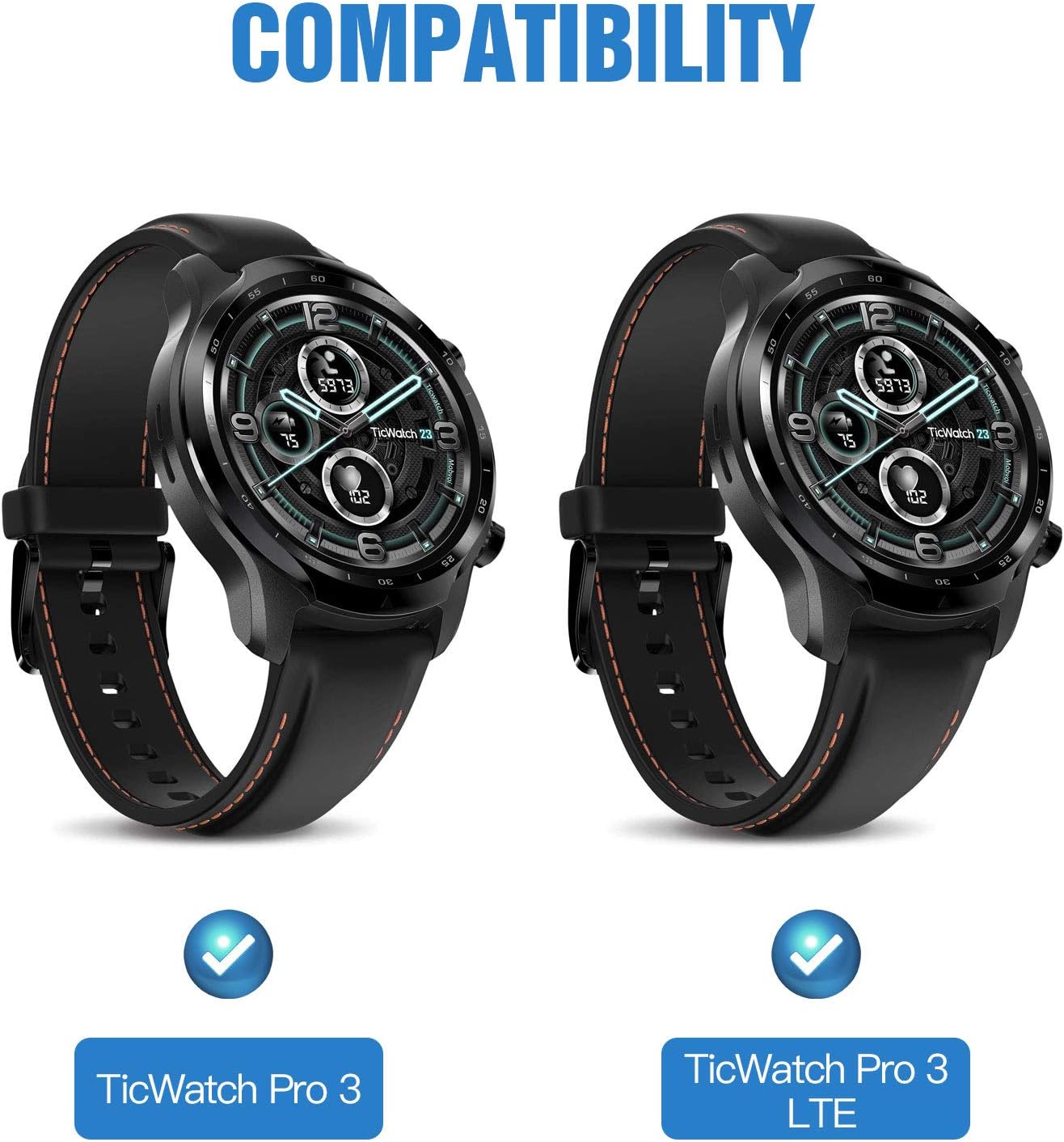 Detalle de TiMOVO Ladekabel: USB-Ladegerät für TicWatch Pro 5 / Pro 3 / Pro 3 LTE 2 – 2er-Set, 1 m, magnetische Ladestation