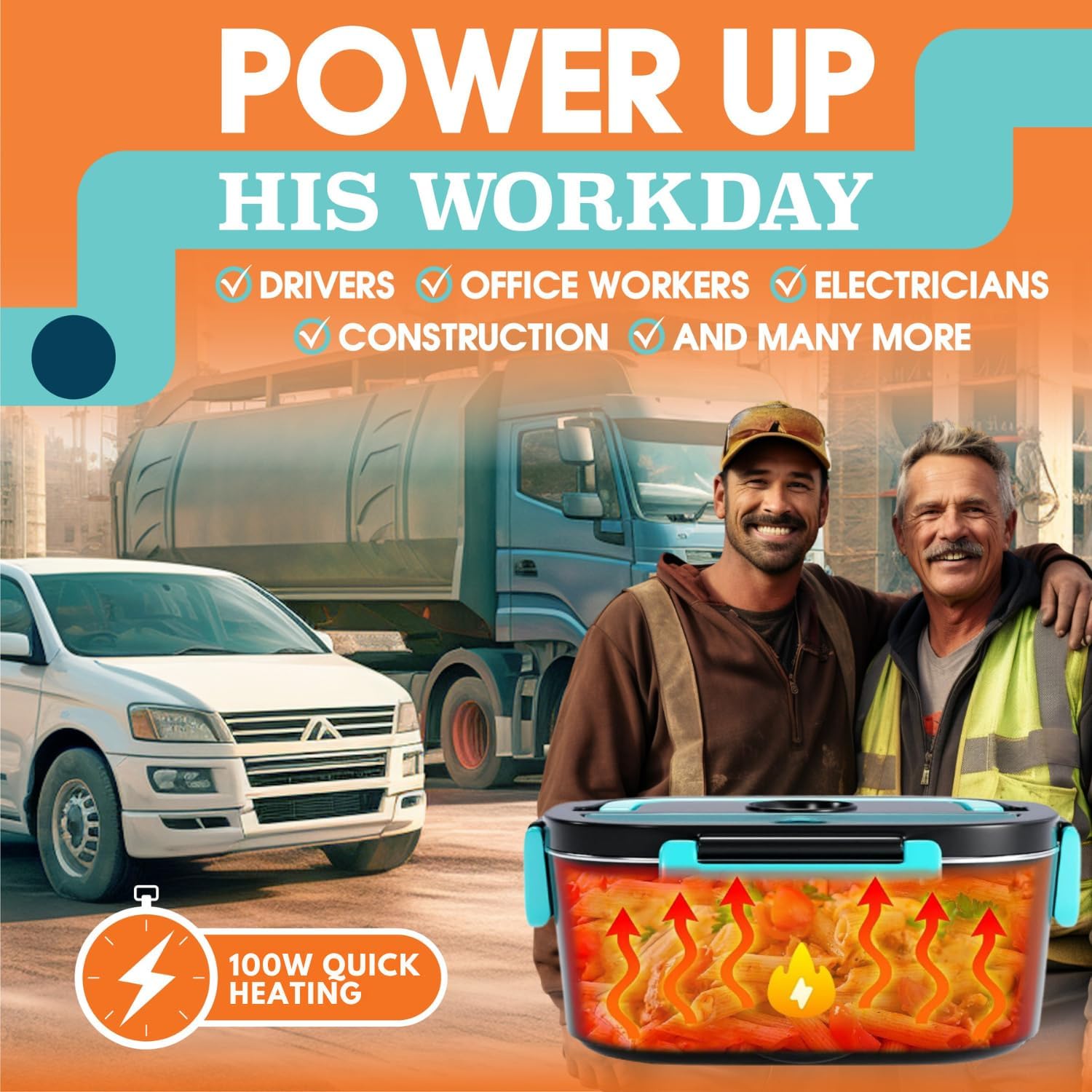 Thumbnail 2 de TRAVELISIMO 80W Electric Lunch Box for Adults 🍱