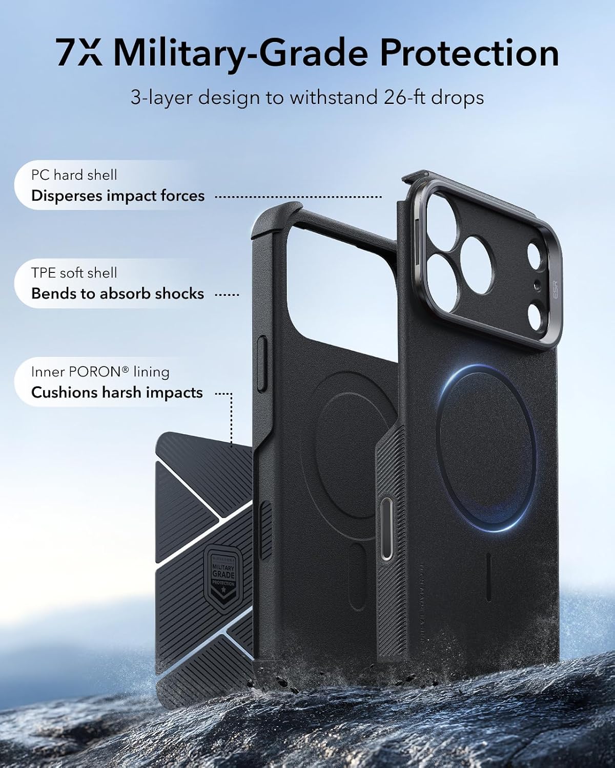 Thumbnail 2 de ESR iPhone 17 Pro Max Case with 7X Drop Protection